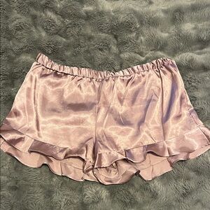 Silky Pink Ruffle Shorts